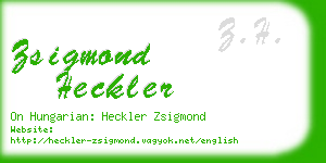 zsigmond heckler business card